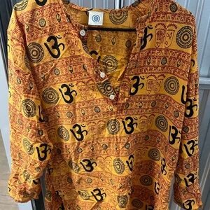 Yellow and Black Printed Shirt
